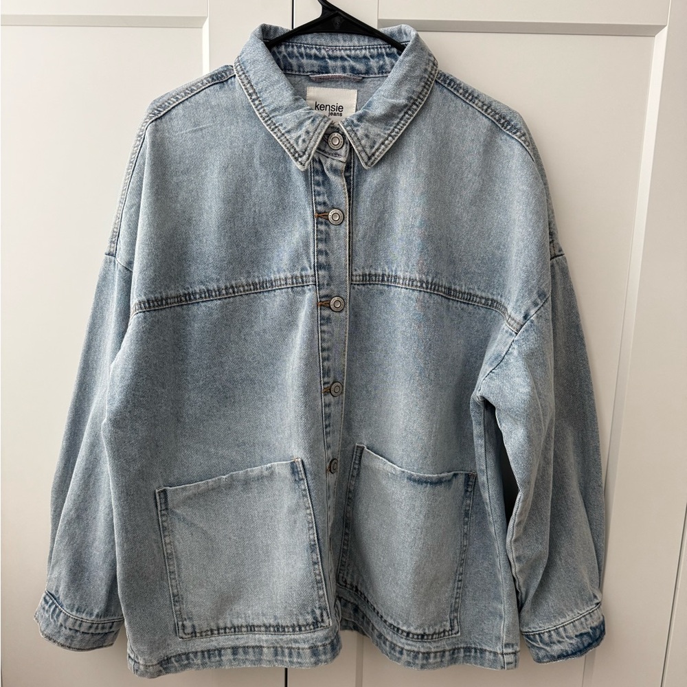 Kensie Light Blue Denim Jean Jacket
